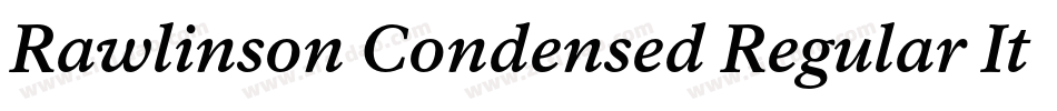Rawlinson Condensed Regular Italic字体转换